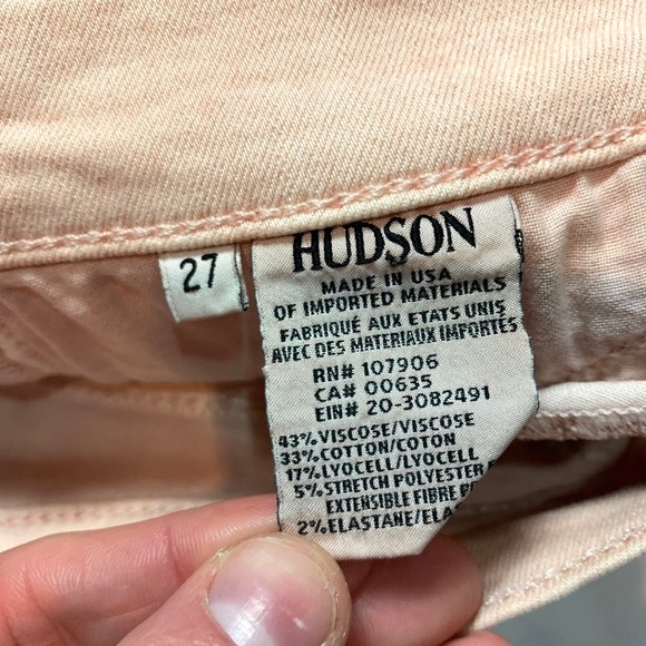 Hudson Nico‎ Mid Rise Pastel Blush Pink Skinny Jeans - Picture 7 of 7
